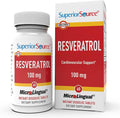 Superior Source Resveratrol 100 mg - Dietary Supplement for Healthy Aging - Supports Brain &amp Heart Health - Non-GMO &amp Gluten-Free - 60 MicroLingual Instant-Dissolve Tablets