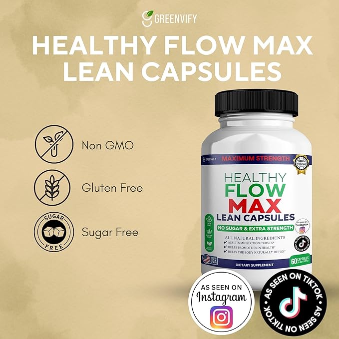 Healthy Flow Max Lean Capsules Maximum Strength 60 Capsules 30-Day Supply Vegan Gluten Free No Sugar (2)