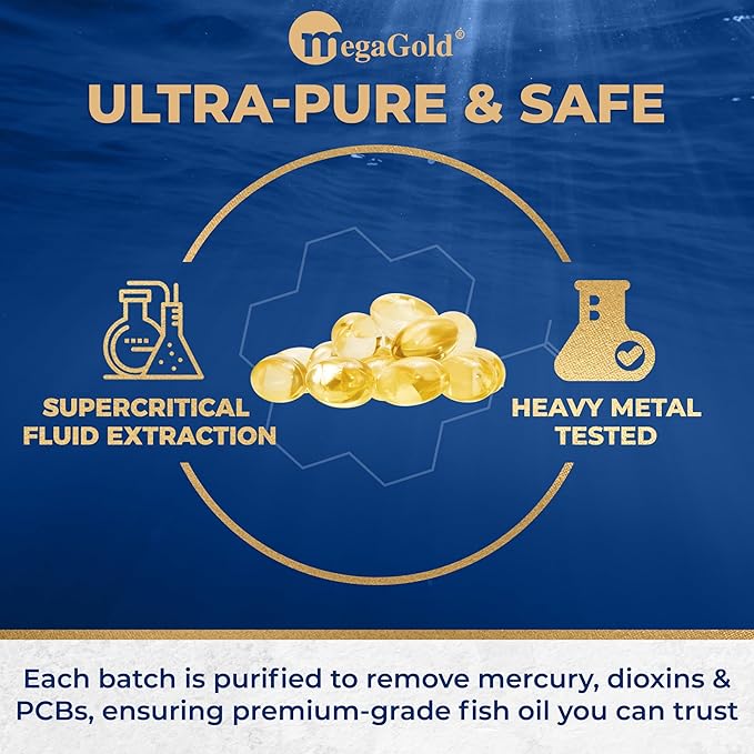 Fish Oil Omega 3 Supplements EPA 1000mg - Omega-3 Fatty Acids 1000mg Burpless Fish Oil for Men &amp Women Pure Concentrated Supplement - 60 Mini Softgels