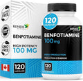 Renew Actives Benfotiamine 100mg – Supports Energy Production &amp Overall Wellness – Vegan Non-GMO Gluten-Free – 120 Capsules