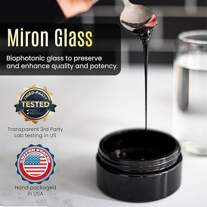 Black Lotus Pure Shilajit Resin 7g 100% Pure Natural Shilajit for Men &amp Women with Amino Acids 175mg Fulvic Acid 85 Ionic Trace Minerals per Serving Superfood for Immune Support Focus Energ