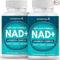 NAD+ Supplement Liposomal + Resveratrol for Women &amp Men Astaxanthin CoQ10 Alpha Lipoic Acid Green Tea - 120 Count