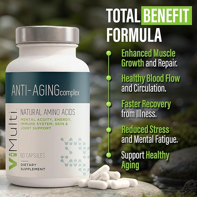 ViMulti Amino Acid Supplement Capsules with L-Arginine L-Ornithine HCl L-Glutamine L-Lysine Glycine Ornithine Alpha-Ketoglutarate Dietary Amino Formula for Women Men 60 Capsules