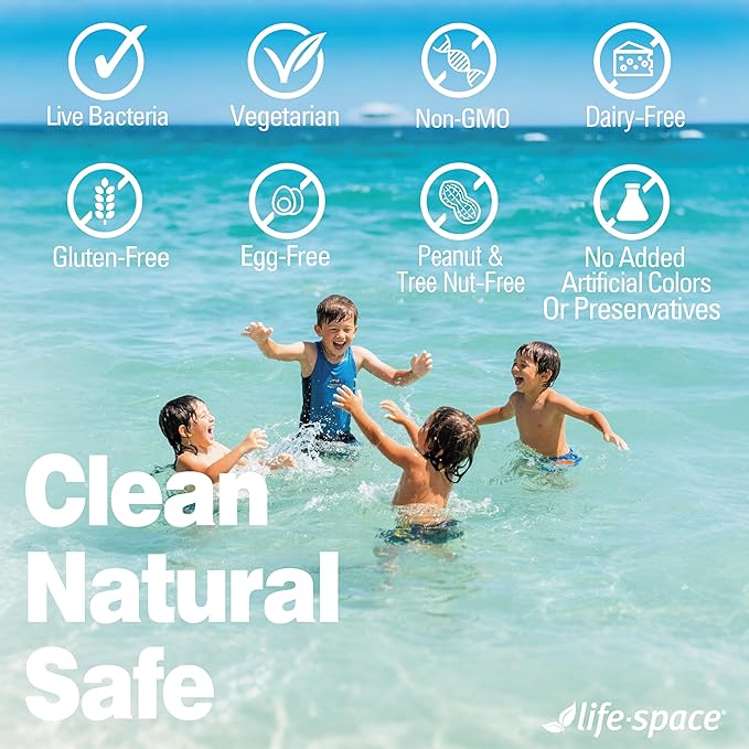 Life-Space Children IBS Support Probiotic Clinically Proven to IBS Relief 4 in 1 Kids Probiotic 21 Billion CFU Supports Reduce Symptoms of IBS Include Bloating Gas &amp Diarrhea 60 Grams