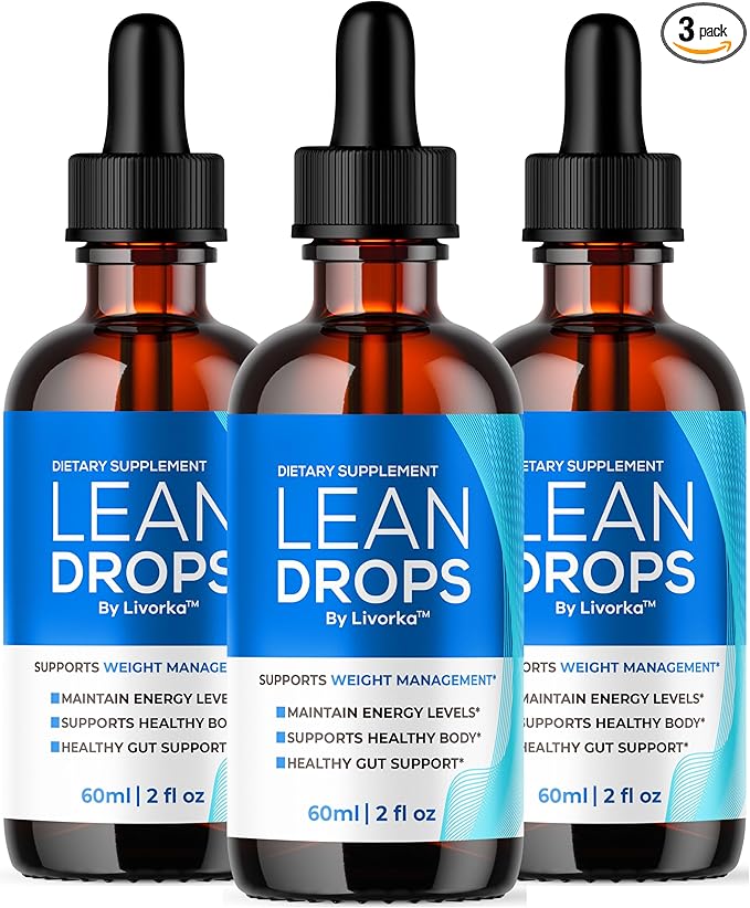 (3 Pack) Lean Drops – LeanDrops Liquid Formula Original Lean Drops Supplement All Natural Premium Advanced Formula Leandrops Support for Overall Wellness and Support Health 3 Bottles for 3 Months