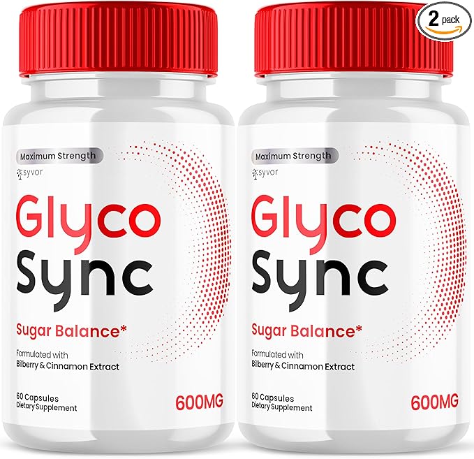 (2 Pack) Glyco Sync Capsules Official Glyco Sync Balance Pills with All Natural Ingredients Advanced Formula GlycoSync Joint Health and Wellness Support Max Strength for Men &amp Women (120 Capsule