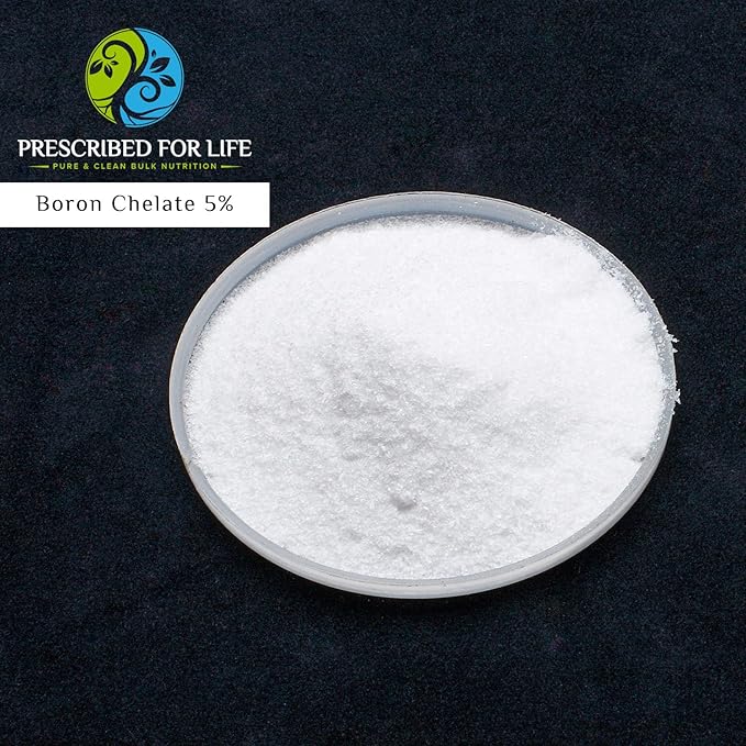 Prescribed For Life Boron Chelate 5% Powder Natural Boron Supplement for Men and Women Gluten Free Vegan Non GMO (113g)