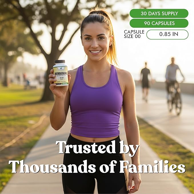 American Standard Supplements Berberine Capsules 1800mg Per Serving 90 Veggie Capsules