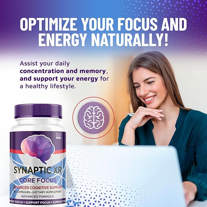 (2 Pack) Synaptic XR Capsules SynapticXR Synaptic XR Core Focus Synaptic XR Brain Caps Synaptic XR Brain Synaptic XR Synaptic XR Advanced Formula 120 Capsules for 2 Months