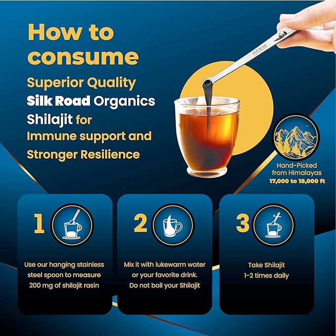 Natural Himalayan Shilajit Hard Resin - 35 gm Organic Shilajit Resin with Fulvic Acid and 85+ Trace Minerals for Metabolism Immunity Energy &amp Focus - Gold Grade Natural Shilajit &amp Measuring