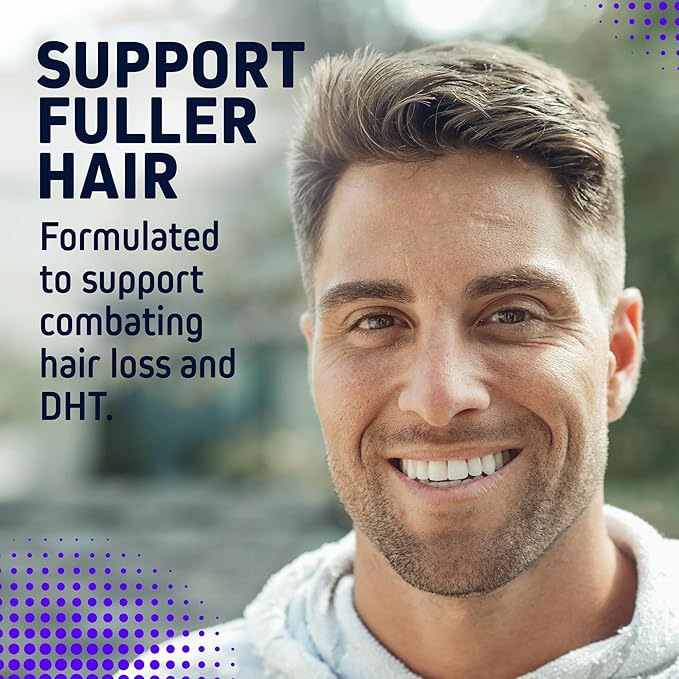 Dual Prostate &amp Hair Support for Men – Saw Palmetto Beta-Sitosterol Pumpkin Seed – Promotes Urinary Health &amp Natural DHT Blocking – 120 Capsules