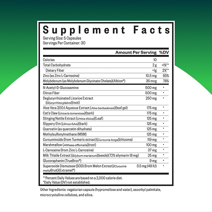 Seeking Health Gut Nutrients Digestive and Gastrointestinal Support Glutamine-Free Supplement Vegan and Vegetarian (150 Capsules)*