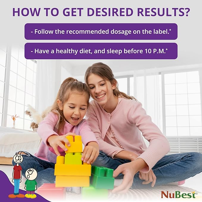 NuBest Tall Kids - Toddlers Vitamins and Kids Vitamins for Age 2 to 9 - Support Bone Strength Overall Health and Immunity - Animal Shapes - 180 Chewable Berry Tablets | Pack 2