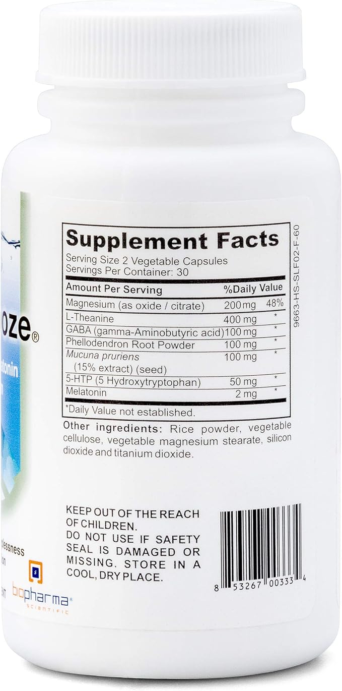 NanoSnooze Sleep Aid for Adults – Natural Sleep Support with Melatonin Magnesium &amp L-Theanine – Non Habit Forming Nighttime Supplement for Relaxation &amp Restful Sleep 30 Servings