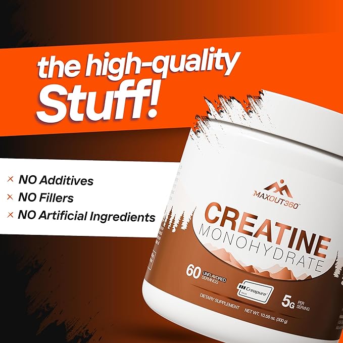 Creapure Creatine Monohydrate Powder 60 Servings Unflavored NSF Certified Creatine for Muscle Growth Strength &amp Recovery Pure German Creatine Monohydrate for Women &amp Men