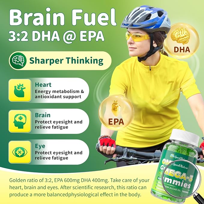 Omega 3 Fatty Acid Supplements for WomanVegen Omega-3 Supplement Gummies 1500Mg from Algae 0il(DHA 600mg &amp EPA 300mg) Turmeric Gummy for Adults Vitamins D3 E Zinc &amp MSM Sugar Free