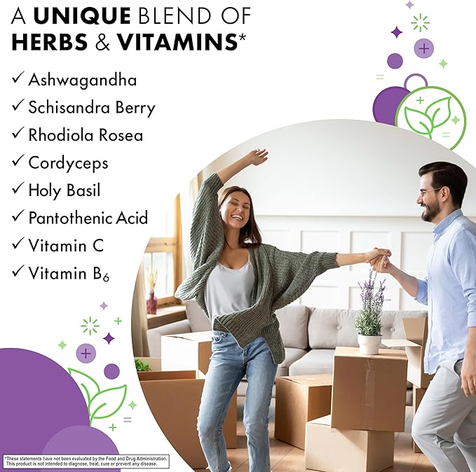 Bluebonnet Nutrition Adrenal Support Energy &amp Mood* Non-GMO Vegan Kosher Certified Gluten-Free Soy-Free Dairy-Free 60 Vegetable Capsules 30 Servings