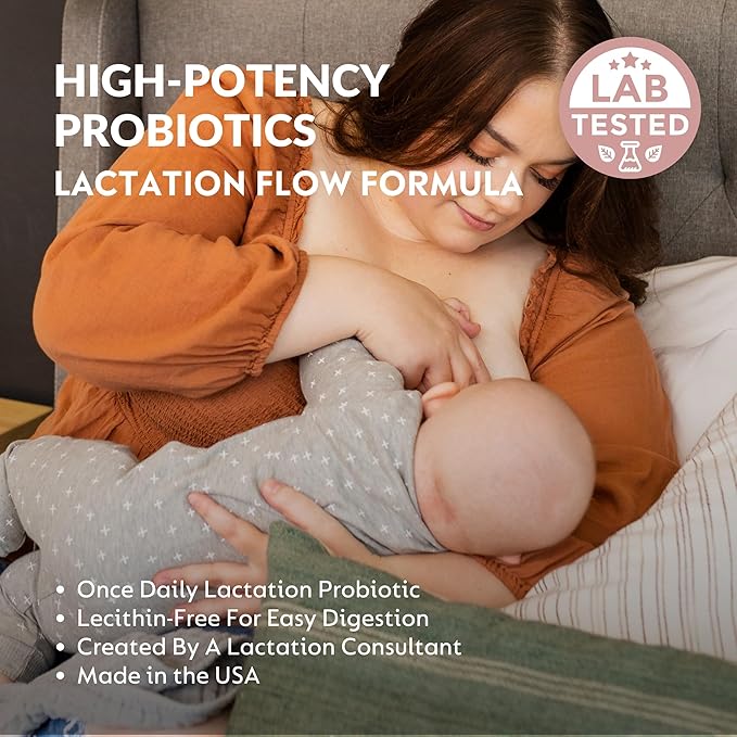 Holistic Lactation® Lactation Flow Formula (60 Servings) Supplement to Support Breastmilk Flow &amp Milk Supply Contains Breastfeeding Probiotic and Choline Lecithin-Free