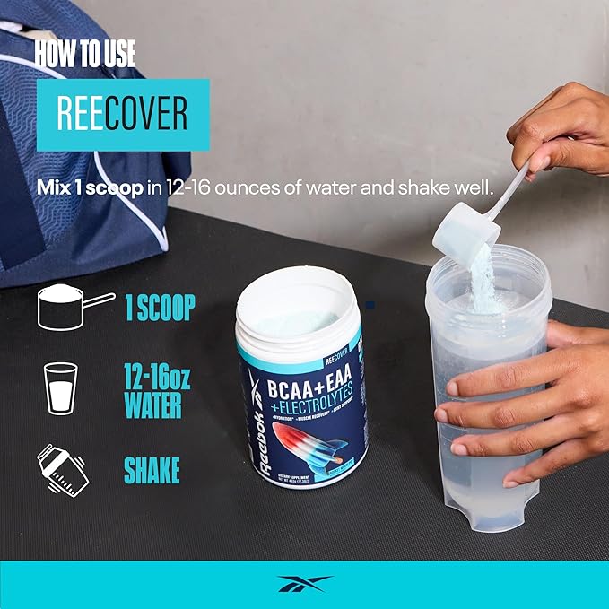 Reebok Post-Workout Amino Acids + Protein Bundle: REEcover Rocket Moon Pop + REEbuild Chocolate Fudge | Muscle Recovery Hydration Strength Joint Support