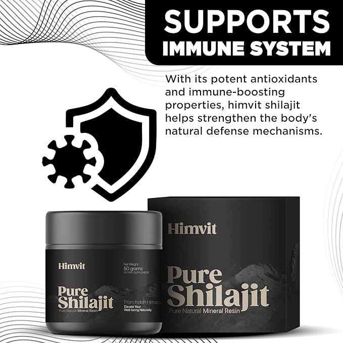 Pure Himalayan Organic Shilajit Resin with Lab Report Super high Potency for Men &amp Women Fulvic Acid &amp Trace Minerals Humic Acid Supplement Resin| Supports Energy Metabolism &amp Immunity| 5