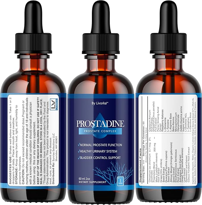 (3 Pack) Prostadine Drops - Official Drop Formula Prostadine for Men Prostadine Reviews Prostadine Supplement Prostadine Natural Liquid Support Prostadine Drop Formula 3 Bottles for 3 Months