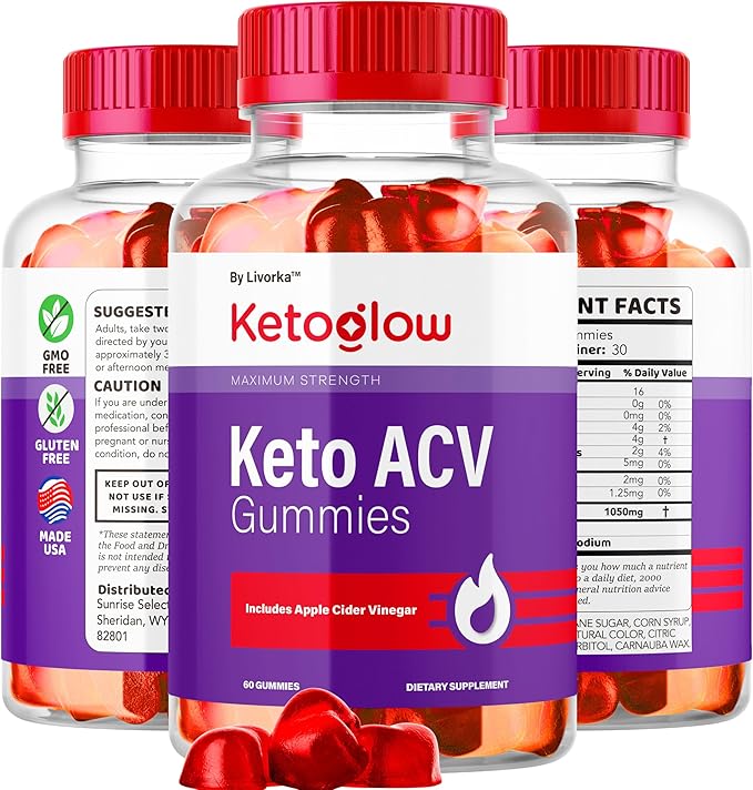 KetoGlow Keto ACV Gummies - Official Keto Glow Gummies ACV Premium All Natural Gummys 1050mg Keto Glow Apple Cider Vinegar Advanced Formula KetoGlow Support Review 60 Gummies for 1 Month