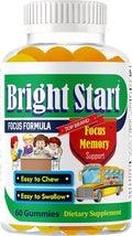 BrightStart Focus Gummies for Kids &amp Teens – Kids Focus and Attention Supplements with Omega 3 DHA Brain Support Supplement for Teens Kids Omega 3 Gummies Daily Children’s Focus Gummy 60 Ct