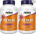 Now Supplements ADAM™ Men's Multivitamin with Saw Palmetto Plant Sterols Lycopene &amp CoQ10 90 Softgels (Pack of 2)