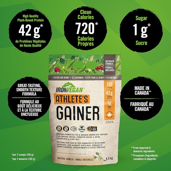 Iron Vegan - Athlete's Gainer Vanilla 10 lbs (4.5 kg)