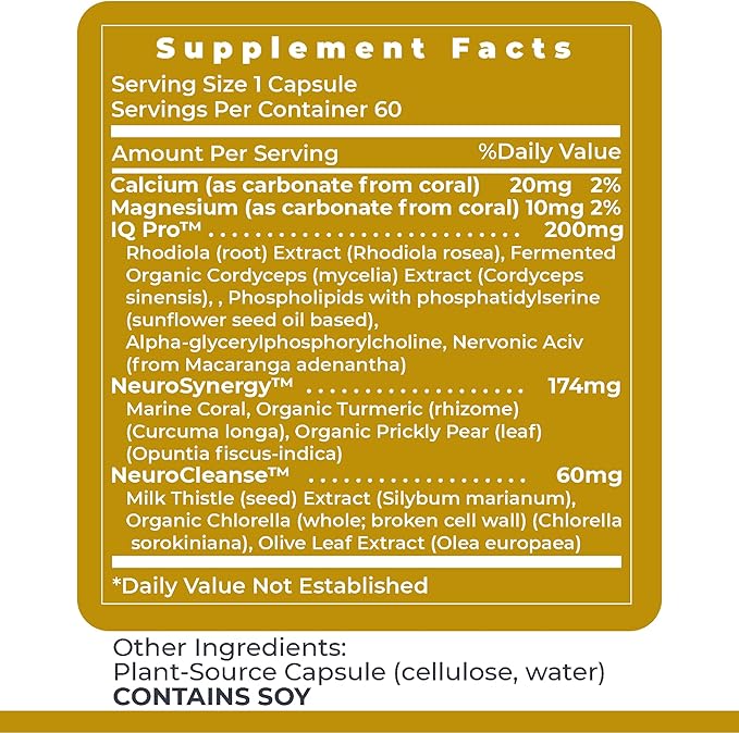 Premier Research Labs CereVen - Herbal Brain Supplement for Memory &amp Focus Featuring Rhodiola Rosea Rhodiola Rosea Supplement for Brain Health Support - 60 Vegetarian Capsules (Pack of 2)