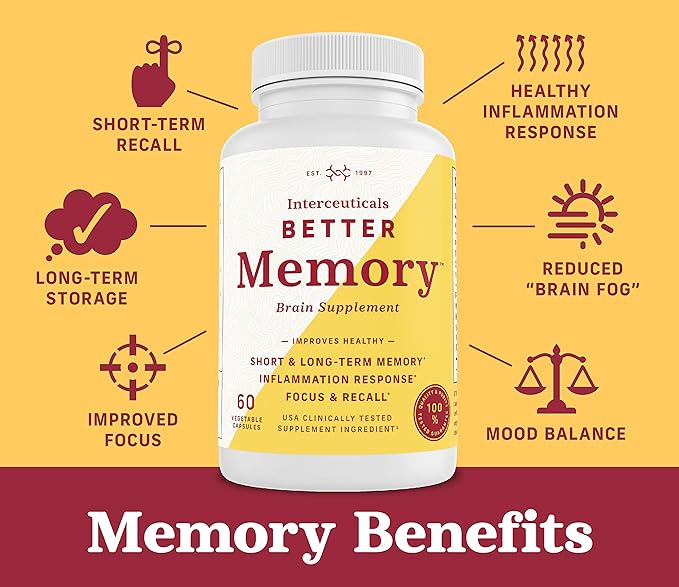 Better Memory Combo Kit - 3 Better Memory and 1 Better Memory PM - High Absorption Turmeric Extract* (4 Bottles Total)