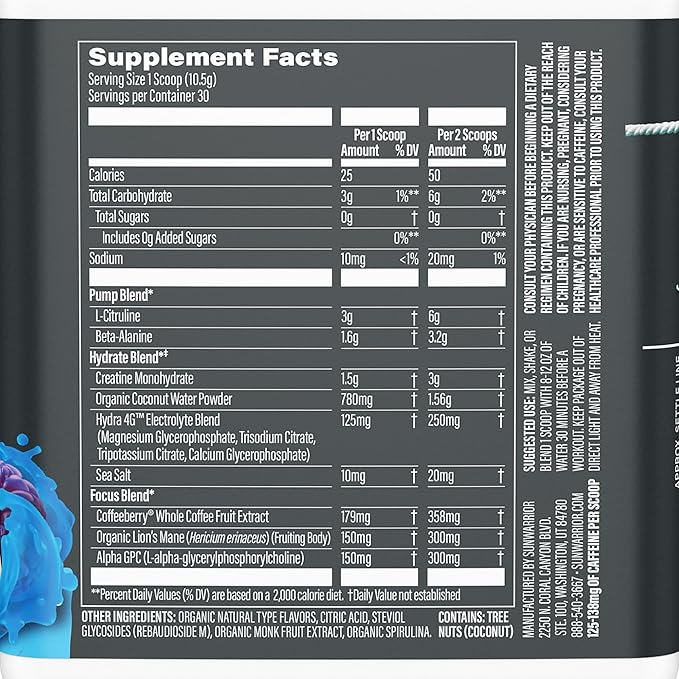 Active Preworkout Hydration Blend &amp Creatine Monohydrate Powder Set | Bundle &amp Save | Non-GMO Soy Dairy Filler &amp Gluten Free (60 Servings Unflavored Creatine 30 Servings Blue Raspberry Pr