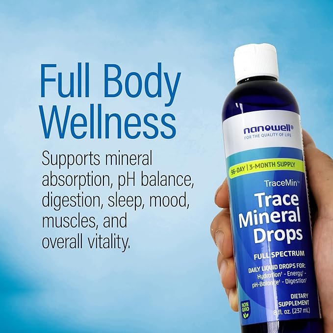 Liquid Mineral Drops – Ionic Mineral Supplement | Full Spectrum Minerals | Magnesium Chloride Potassium | Low Sodium | Supports Daily Hydration &amp Electrolyte Balance | 96-Day Supply