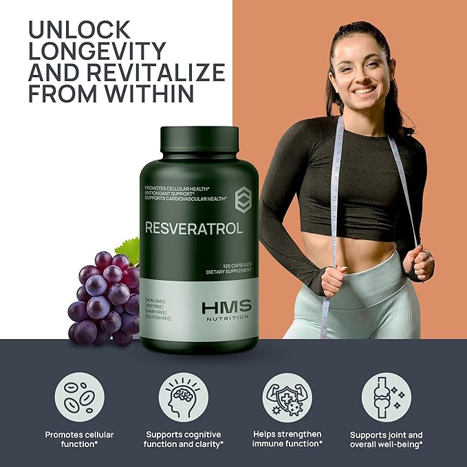 Resveratrol 1400 mg per Serving — 120 Vegan Capsules | High‑Potency Trans‑Resveratrol with Acai Grape Seed &amp Green Tea | Antioxidant Cellular &amp Heart Support