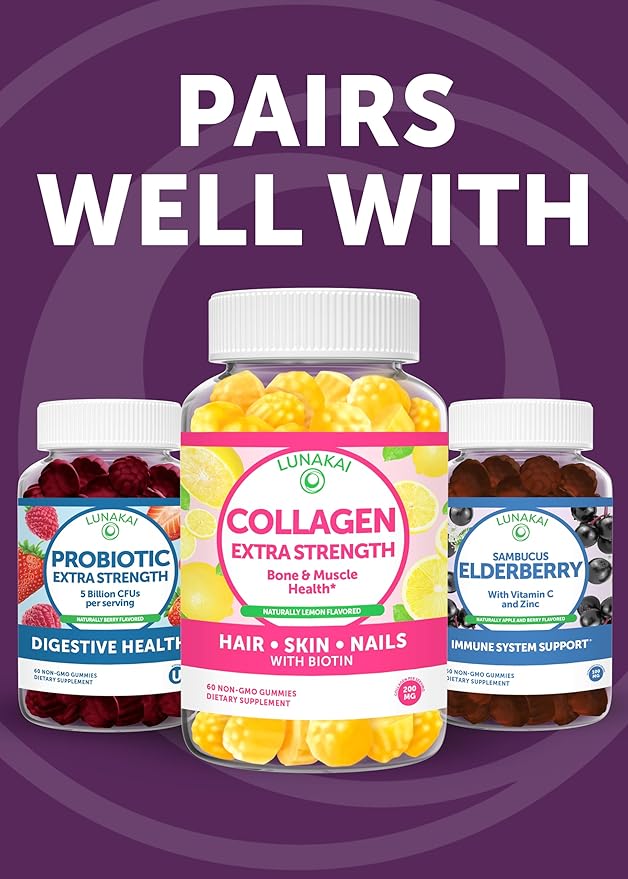 Lunakai USA Made 50 Plus Women's Multivitamin Gummies - Delicious Formula Enhanced with Essential Vitamins &amp Minerals for Health &amp Vitality - 60ct