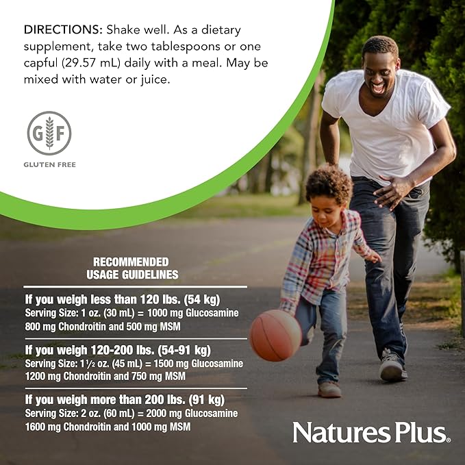 Natures Plus Ultra Rx-Joint Liquid Honey Lemon - 30 fl oz - Supports Healthy Joint Function - with Glucosamine Chondroitin &amp MSM - Gluten Free - 30 Servings