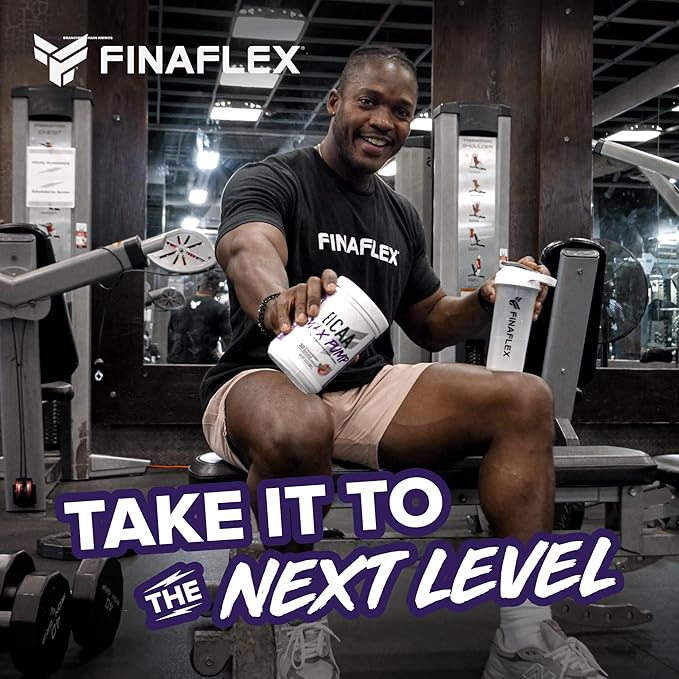 FINAFLEX BCAA MAX PUMP Strawberry Banana - 10.4 oz - Promotes Strength Performance &amp Recovery - With 2:1:1 Ratio of Leucine Isoleucine &amp Valine + Betaine Anhydrous - 30 Servings