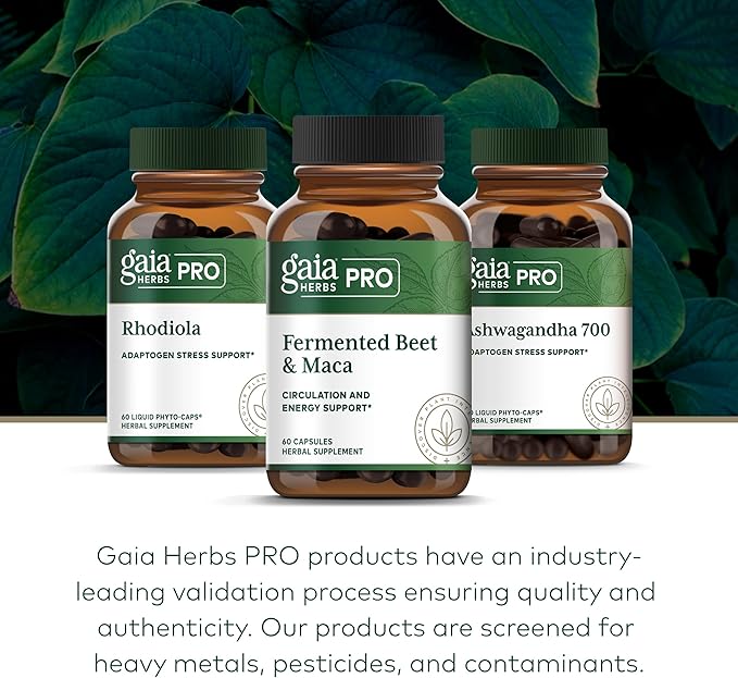 Gaia Herbs PRO Magnesium Glycinate 400mg - Highly Absorbable Supplement Supports Relaxation - Energy Support Supplement with Magnesium Glycinate* - Vegan Gluten-Free - 180 Capsules (60 Servings)