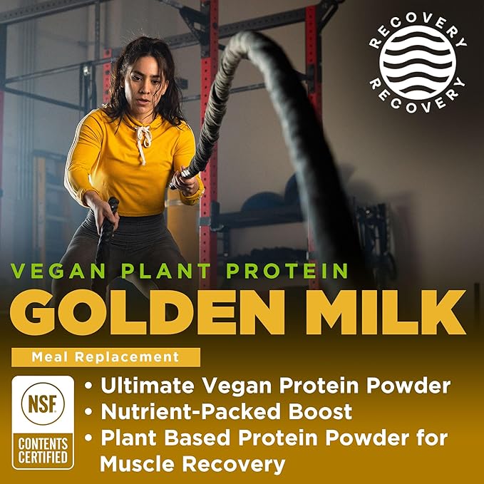 Gnarly Nutrition Golden Milk Vegan Protein Powder BCAAs Lemon Lime (10.58oz)