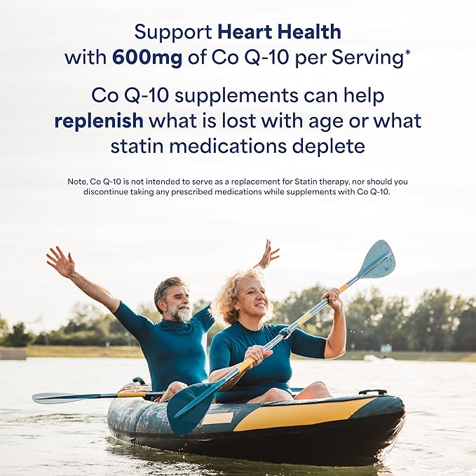 Puritan's Pride Coenzyme CoQ10 600mg Dietary Supplement for Heart Health Blood Pressure Oral Gum Health and Healthy Aging Support 60 Day Supply Rapid Release Softgels