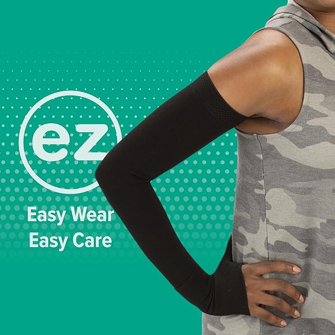 Juzo Soft 2001 Compression Armsleeve with Silicone Top Band 20-30 mmHg Regular 3 (III) Cinnamon