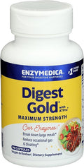 Enzymedica Digest Gold + ATPro Maximum Strength Digestive Enzymes Helps Digest Large Meals for Instant Bloating Relief 90 Count