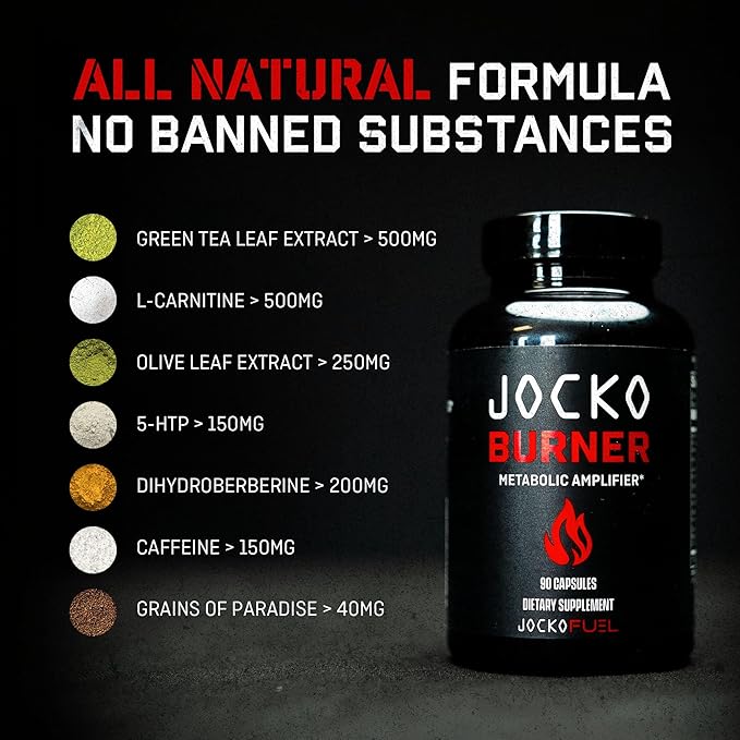 Jocko Fuel Burner for Men &amp Women - Healthy Weight Support Supplement Helps Regulate Appetite &amp Metabolism Booster - Supports Healthy Metabolism &amp Increased Thermogenesis 90 Count (30 Da