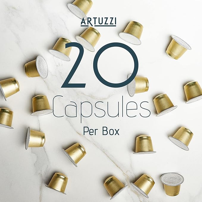 Artuzzi 60ct Decaf Espresso Pods For Nespresso Compatible Capsules Machines | Aluminum Decaffeinated Coffee Capsules I Recyclable I 100% Arabica Italian Roast