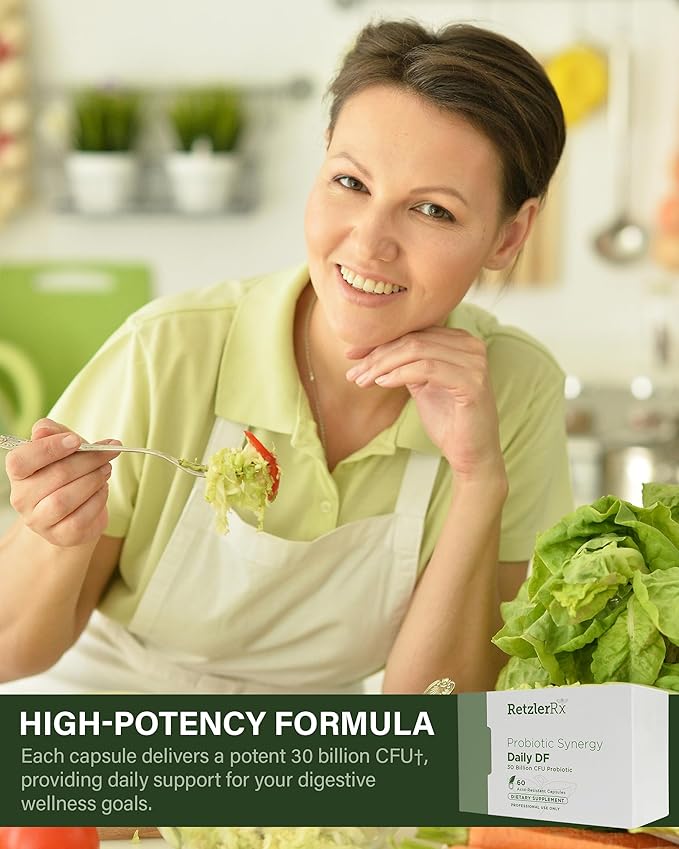 Probiotic Synergy Daily Df - 30 Billion CFU - Acid Resistant DRCaps - Lactobacillus Acidophilus La-14 Lactobacillus Plantarum Lp-115 Bifidobacterium Longum Bl-05 HOWARU Bifido HN019-60 Count
