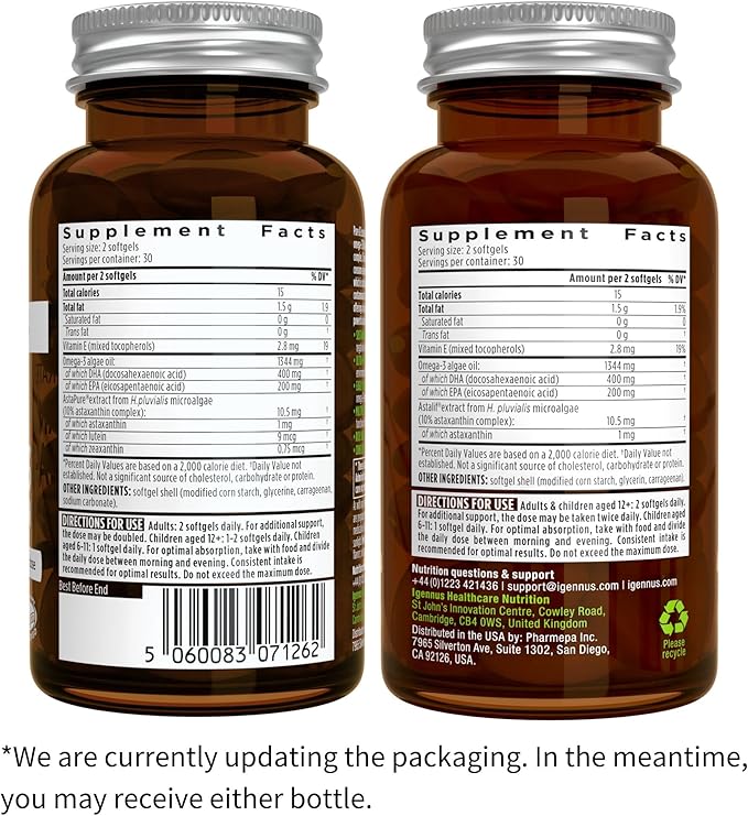 Vegan Omega-3 + Super B12-Complex 1000mcg Vegan Bundle Sustainable EPA &amp DHA Algae Oil 1340mg + High Absorption Sublingual Vitamin B12 With Methylcobalamin Adenosylcobalamin &amp Hydroxocobalam