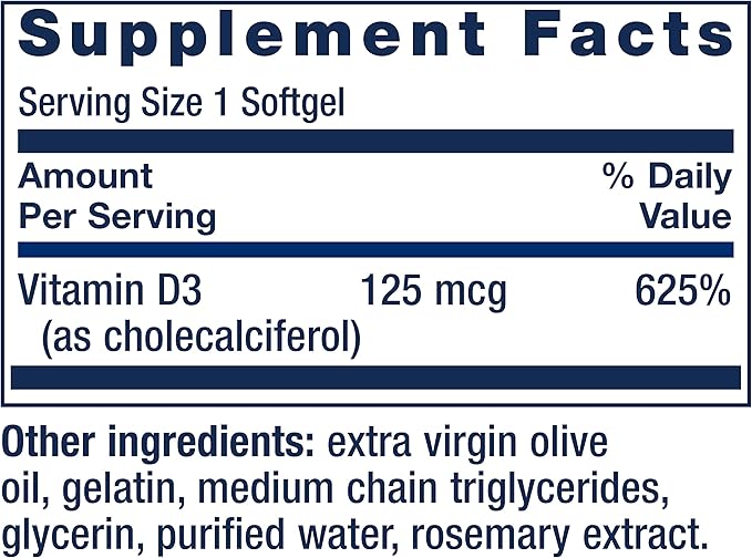 Life Extension CoQ10 60 Softgels and Vitamin D3 5000 IU 60 Softgels Bundle