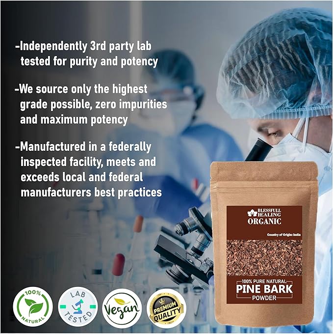 Organic Pine Bark Powder 100% Pure Natural 200 Gram / 7.05 oz