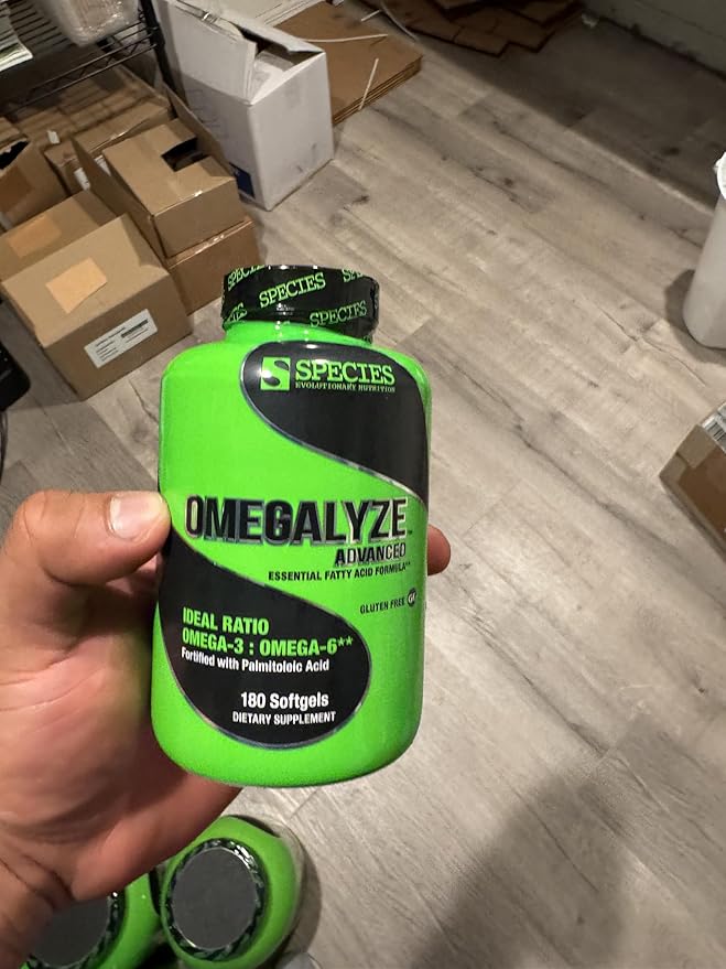 Species Nutrition Omegalyze Support Supplements Essential Fatty Acid Formula Supplement to Help Maximize Recovery Omega 36 and 7 Formula180 Capsules