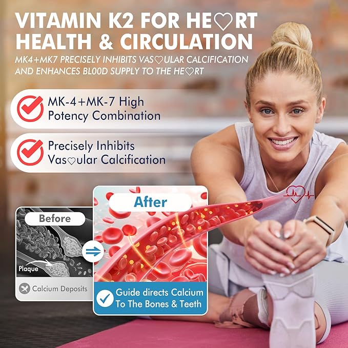 Nextdia Bundle: Coq10 100mg 200mg Gummies &amp Vitamin K2 Gummies